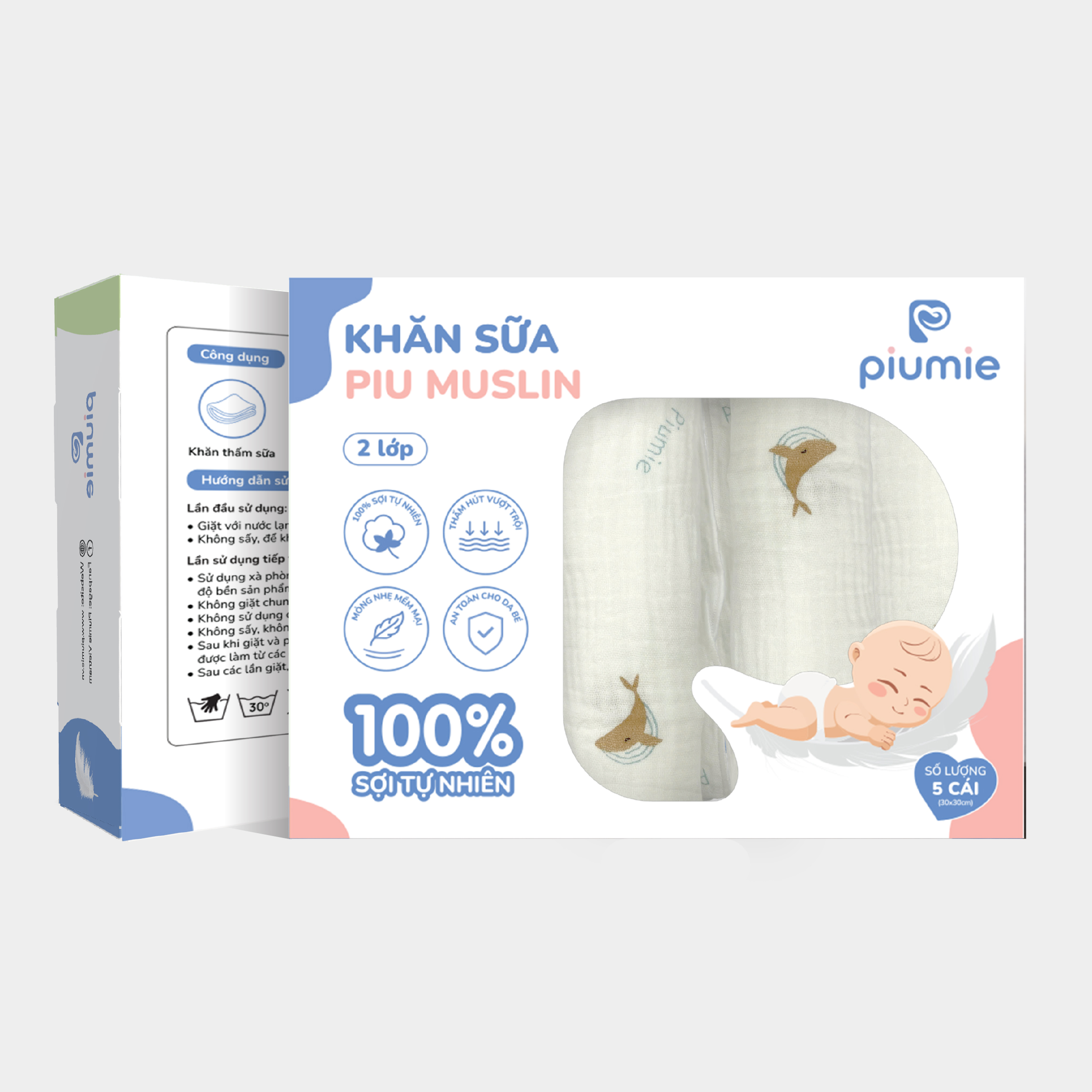 Khăn sữa Piu muslin